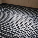 Proyecto completo de suelo radiante en sala de estar.