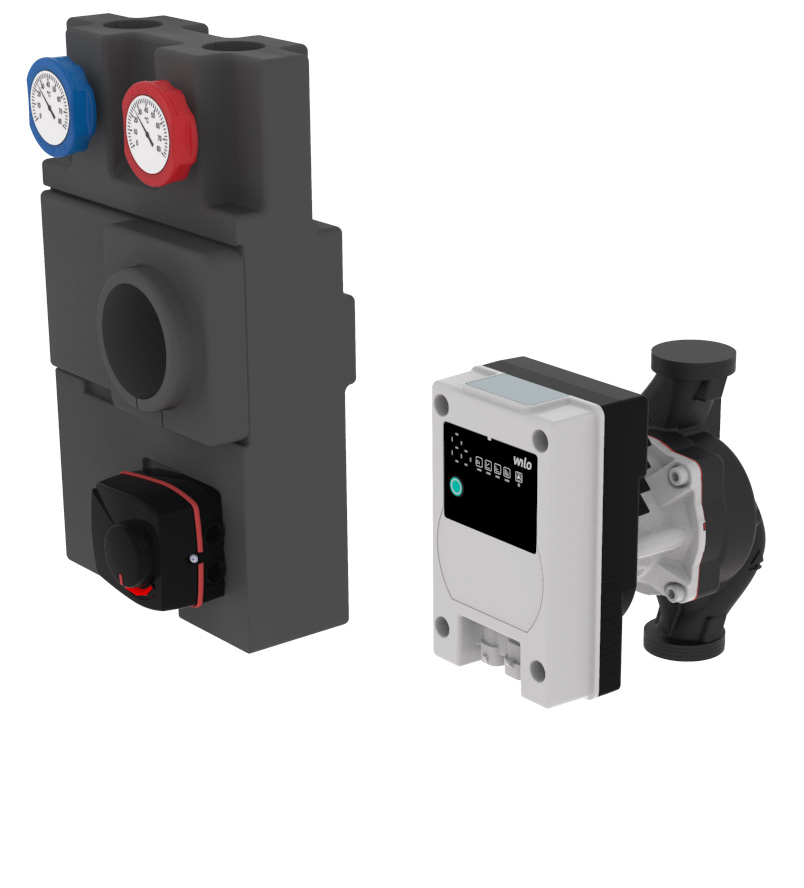 Grupo Hidráulico Mezclador 3 vías Sin Servomotor INOX TKR-02 DN32 - 9,50m³/h