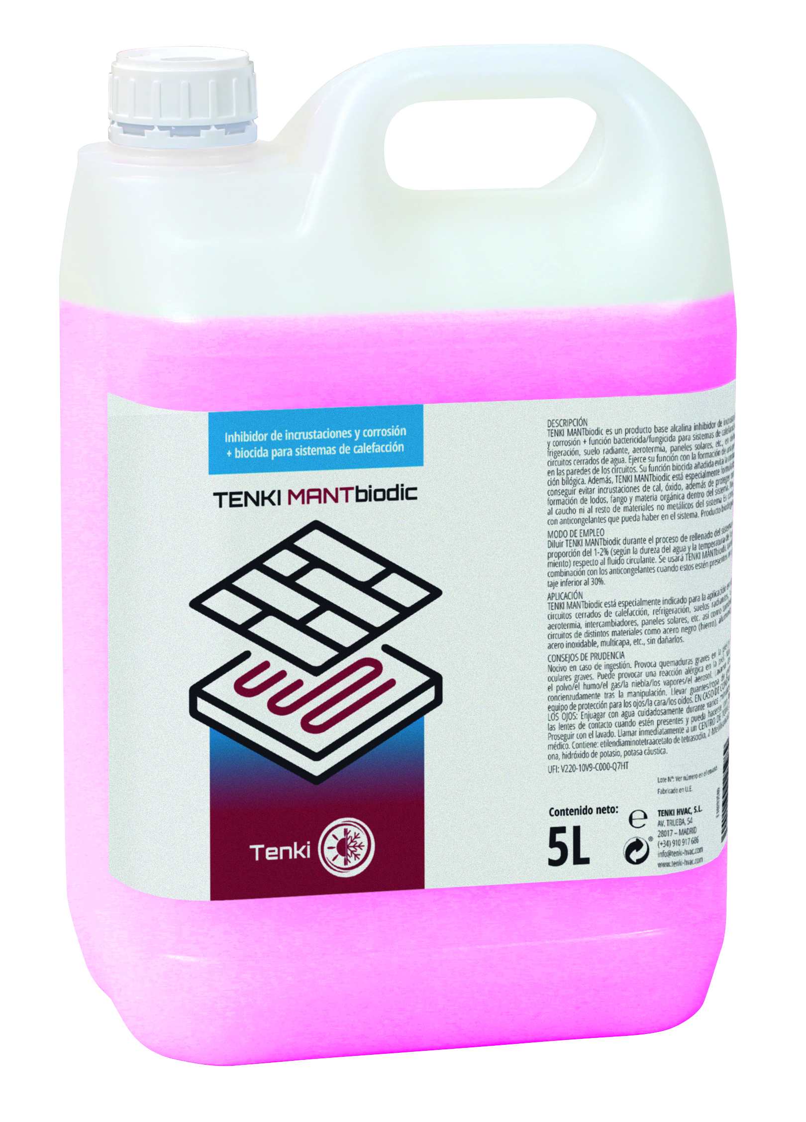 Garrafa 5 Lts de Inhibidor y anticorrosión TENKI MANTbiodic